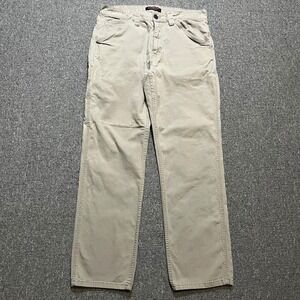 Ridgecut Toughwear Mens 34x32 Beige Canvas Carpenter Pants Utility Workwear